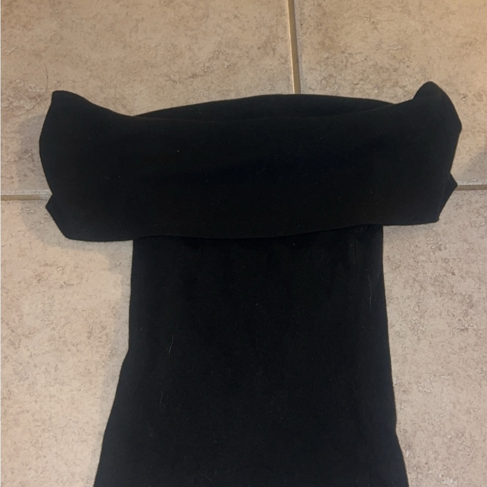 Hollister Black Knit Foldover Top